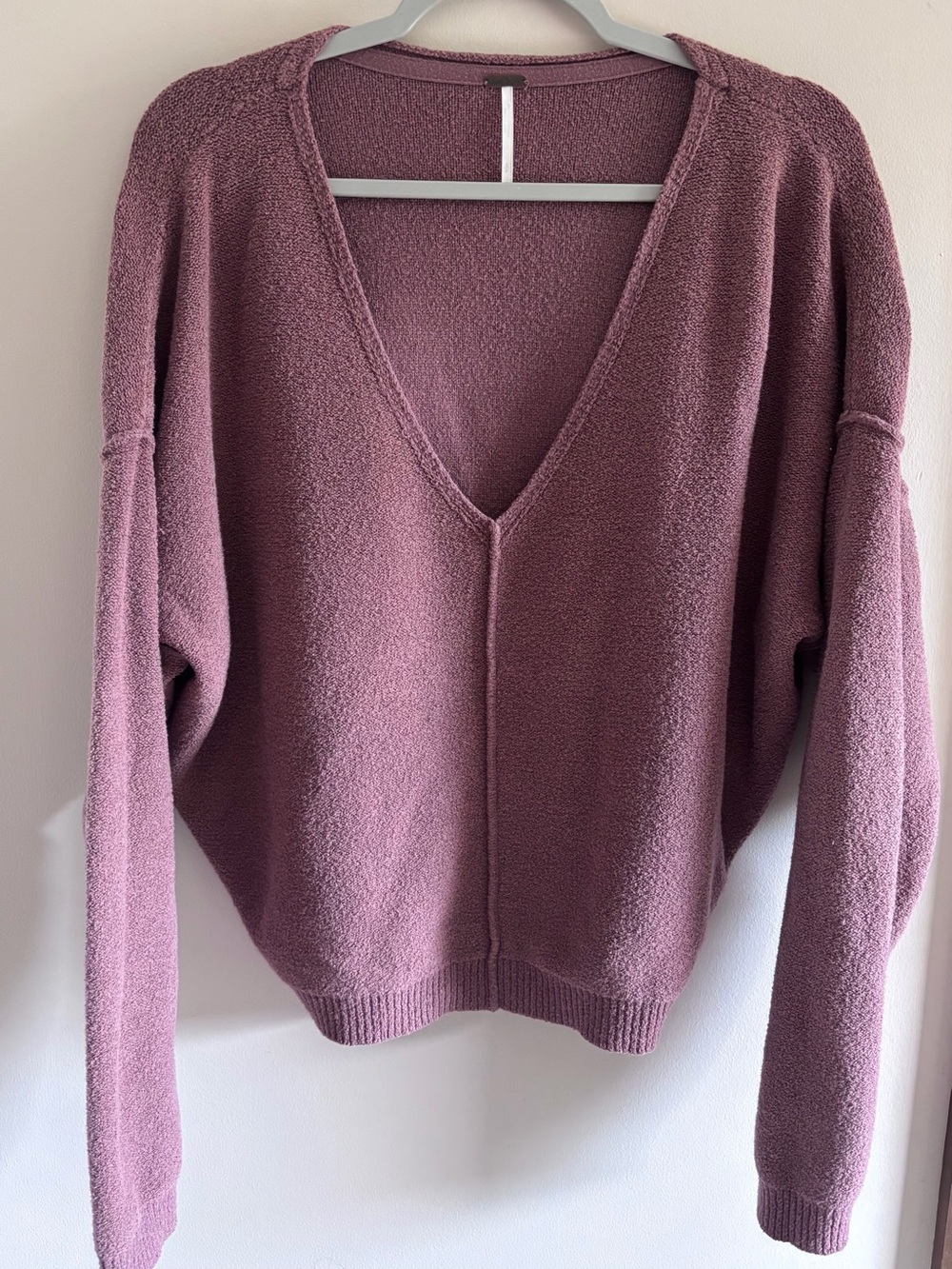Free People V-Neck Cozy Knit Sweater